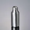 100pcs 50ml Aluminium pump Lotion bottle silver ring white Aluminum metal bottle Pump bottles Cosmetic Packaging Tool SN2694