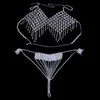 Stonefans colorato cristallo catena corpo gioielli biancheria intima sexy set per le donne nappa strass reggiseno e perizoma bikini costume da bagno T20201u