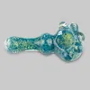 3,7-tums Cat Claw Style Spoon Handrör med glasring och fumed Jade Frit