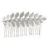 Greece Gold Silver Alloy Leaf Shape Hair Comb Wedding Hair Accessories For Fashion Lady Greek Hairpins Hair Clip Headpiece Jewelry