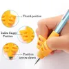 3 PÇS Pencil Grips - Caneta infantil Auxílio para escrita Ferramenta de correção de postura para crianças em idade pré-escolar, Ventilação oca