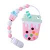 Baby Silicone Beads Food Grade Ice Cream Teether DIY Toy Infant Nursing Pacifier Chain Clip Children Teethers Product