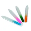 9cm Glass Nail Files with plastic sleeve Durable Crystal File Nail Buffer Nail Care Colorful free shipping