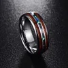 Anillos de hombre pulidos de grano de madera de diseño clásico 100 bandas de boda de carburo de tungsteno anillo multitamaño joyería para hombres entera 20181720294