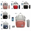 Baby Diaper Bags Large Capacity Nappy Bag Kits with USB Interface Mummy Travel Backpack Maternity Nursing Handbags 14 Designs DHW3101