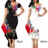 Femmes Habille Bodycon Summer Cocktail Fashion Party Spue Slim Elegant Dames Sexy Floral Fishtail Fish Sleeve JH015078460