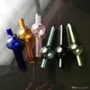 Color glass suction nozzle   , Wholesale Glass Bongs Accessories, Water Pipe Smoking,