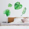 DIY folhas de palmeira tropical ráfia folhas de árvore adesivo de parede vinil mural art para kids room decalques de parede home decor sala de estar