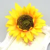 30 pcs Grande 14 cm Cabeças de Flor de Seda Artificial Girassol Para Decoração de Casamento Em Casa DIY Scrapbook Suprimentos Ofício da Festa de Natal