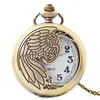 Partihandel Phoenix Wing Hollowed Out Pocket Watch Vintage Men Kvinnor Antika Modeller Tuo Table Watch