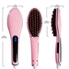 Pente de cabelo liso com íon negativo, artefato alisador de cabelo, escova elétrica, ferramentas de cuidados com o cabelo, pentes de massagem com display de LED9376012