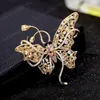 Crystal Butterfly Brooches For Women 2020 Fashion Beautiful Insect Pin Brooch 18K Gold Plated Jewelry Luxury Wedding Bouttonere