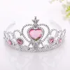 Girls Princess Crown 9 Colors Plastic Tiara Hair Accessories Lovely Crystal Head brands Children Birthday Party Christmas Gift5375184