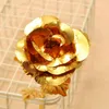 24K Or Rose Trempé Feuille Plaqué Romantique Fleur Artificielle De Mariage Festive Fête Saint Valentin Cadeau LX4779