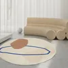 Nordic Ins estilo tapete redondo para sala de estar quarto de casa carpete garotas quarto de mesa sem deslizamento tape