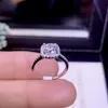 Brincos de designer Moissanite Anel 1ct D VVS Luxo Moissanite Weding Ring para mulheres