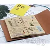 Hot 16 Stil Reisetagebuch Bücher Loseblatt Retro Windband kreatives Notizbuch Buch tragbares Handbuch Leder Notizblock 18,6 * 12 cm T2I5424