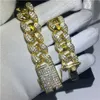 20 gioielli di lusso scintillanti di stile argento sterling 925 multi forma topazio bianco pietre preziose di diamanti CZ braccialetto di nozze delle donne per il regalo dell'amante