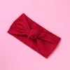 Dziecko Knot Miękkie Nylon Pałąk Girl Solid Color Hairband Kids Tulband Włosów Akcesoria 27 Kolory do wyboru