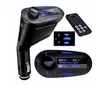 Kit per auto Lettore MP3 Modulatore trasmettitore FM wireless LCD USB wireless con kit per auto Bluetooth con luce blu / rossa / verde remota con scatola al dettaglio