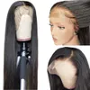 HD Transparent Lace Wigs Pre Plucked Brazilian Straight Lace Front Human Hair Wigs For Black Women Remy 180 Density9999855