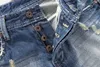 Fashion-Mens Fake Designer Clothing Jeans Ripped Jeans longs droits Pantalons de mode Vêtements pour hommes Pants185y