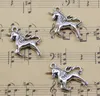 Partihandel Lot 50st Söt Unicorn Häst Tibet Silver Charms Pendants Retro Style Smycken DIY Hänge För Keychain Armband Örhängen 26x23mm DH0588