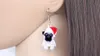 Dangle & Chandelier Acrylic Christmas Sweet Pug Dog Earrings Drop Cute Pets Gift Women Girl Teens Kid Festival Charms Decoration B338K