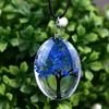 Dried Flower Necklace Glass Tree of Life Terrarium Necklaces Women children Fashion jewelry will and sandy