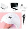 ND002 36W UV LED Nail Lamp Dryer For nail Gel Polish Fast Dry USB Portable Smart Timing 30s/60/99s Nail Art Tool