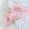 Full Body Silikonowe Odrodzone lalki Baby Reborn Baby Dolls Ręcznie odrodzony 11 cali naprawdę wyglądający nowonarodzony dziewczynka silikonowa realistyczna D7905201