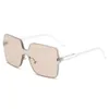 Fashion Brand Design Square Frame Sunglasses Vintage Women Men Rimless Sun Glasses Eyewear UV400 Shades Gafas