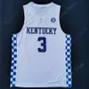coe1 Custom Kentucky Basketball Jersey NCAA College Tyrese Maxey Immanuel Quickley Hagans Fox Gilgeous-Alexander Towns Wall Davis Rondo Murray