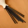 Good Factory 100st Lot 3mm 20cm Rattan Fragrance rökelse Black Fiber Reed Diffuser Replacement Refill Sticks Aromatic Stick250Z