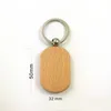 GRATIS DHL DIY Blank Blank Key Portachiavi in ​​legno Pendente in legno Keyrings Personalizzato Nome inciso Personalizzato Portachiavi Regalo di Natale Kimter-D274L Fa