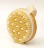 New Style Hot Dry Skin Body Soft natural bristle the SPA the Brush Wooden Bath Shower Bristle Brush SPA Body Brush without Handle 20pcs