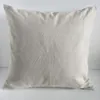 100 unids / lote CUALQUIER TAMAÑO Lino Gris Natural Funda de Almohada Mezcla de Algodón en blanco Funda de Almohada de Lino Natural Cubierta de cojín de Lino Cruda Gruesa para pintura de bricolaje