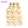 Body Wave 613 Blonde Bundels met Frontale Braziliaanse Remy Maagd Haar 3 Bundels met sluitingen Menselijk Haar Weave Body Wave 30 Inch Bundels