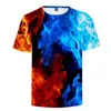 3D T Shirt Yıldızlı Gökyüzü Oyun Gömlek Üç Boyutlu Dijital Baskı Kısa Kollu T-shirt Yaz 3 Stilleri