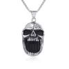 2020 new arrival 316L titanium steel skull pendant necklace punk rock jewelry for men can open beer lid whole 3280020