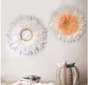 Tüy Edelweiss duvar dekorasyon dekoratif plakalar yatak odası kanepe arka plan boyama başucu pembe tüyler plaka