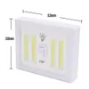 Voedingen 4cob LED Draadloze Nachtlicht Schakelaar Wandlamp Batterij Operated Keukenkast Garage Closet Camp Noodlamp met magnetisch