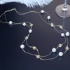 2018 modèles d'explosion chaîne de chandail en cristal femme long paragraphe automne et hiver haut de gamme gland sauvage perle long collier bijoux avec