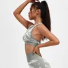 Nowa siatka Camouflage Slim Yoga Yoga Set Sport Suit Siatek Kobiety Fitness Odzież 2-częściowy Tracksuit Legginsy