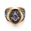 Nyaste guld rostfritt stål kristall masonic ringar för tjejer freemason broderskap symbol män kvinnor parti band mason ring smycken broderliga förening gåvor