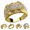 Diamond Cluster Pierścień Złoty Motocykle Kobiety Mężczyźni Pierścionki Biżuteria Will I Sandy Drop Ship 080425