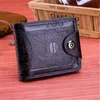 Retro Homens Carteiras Dollar Figura Carteira Padrão Credit Homens Clutch PU dinheiro de longo clipe masculino Bolsa para moedas multi bolso frete grátis