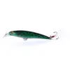 Hengjia 100 SZTUK marki najwyższej klasy Luminous Minnow Wobler 9cm 8g Hard Bait Plastikowe Przynęty połowowe Zestaw z haczykami i karp Feather Feather (MI094)