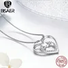 Bisaer 925 Sterling Silver Infinity Love Forever Heart Pendant Necklace Women Sterling Silver Jewelry Valentine Day Gift Gxn121 J190711