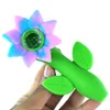 Smoking pipes sunflower shape unique style silicone hand pipe smoke dab rig bubbler tabacco